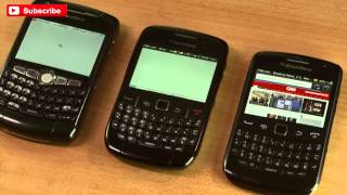 BlackBerry Curve 8300 BlackBerry Curve 8520 vs BlackBerry Curve 9350 Testing Review [upl. by Eitsirc]