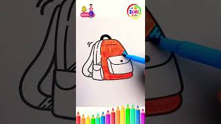 School Bag Drawing and Painting Step By Step artzonekids drawing artfulkids painting art [upl. by Sussna]