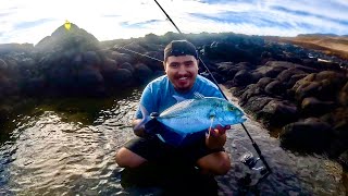 Fishing on a remote beach in Hawaii  Fishing Vlog  MOLOKAI HAWAII [upl. by Gwen]