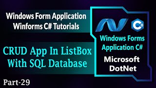 29  Creating CRUD Application Using ListBox In Winforms C  Windows Forms App CHindiUrdu [upl. by Nifares]