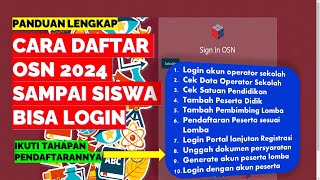 LENGKAP CARA DAFTAR OSN 2024 SAMPAI PESERTA BISA LOGIN [upl. by Harlan208]