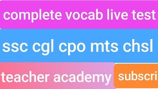 Vocab live 💥 [upl. by Eneleahs]