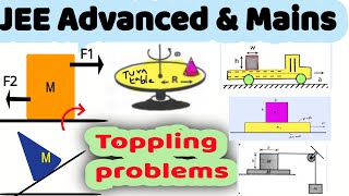 729 Toppling  JEE  Toppling of a cone on rough inclined plane toppling of a block [upl. by Conyers]