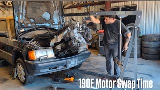 190E Gets Bad Motor Pulled Out [upl. by Leunamne647]