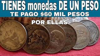 TE PAGO 60 MIL PESOS SI TIENES ESTA MONEDAde un peso Morelos [upl. by Euqirrne]