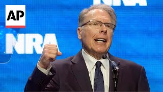 NRA chief Wayne LaPierre says hes resigning days before start of his civil trial [upl. by Annecorinne]