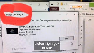 FLASH BELLEK DOSYA Ã‡OK BÃœYÃœK SORUNU HATASIHEDEF DOSYA SÄ°STEMÄ° Ã‡OK BÃœYÃœK HATASI VE Ã‡Ã–ZÃœMÃœ8122023 [upl. by Nehte779]