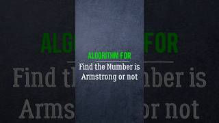 Check the number is Armstrong or not education algorithm armstrong [upl. by Damita]