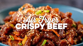 Air Fryer Crispy Chilli Beef Better than Takeout  Supergolden Bakes [upl. by Tezzil]