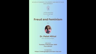 Freud and Feminism  Dr Palak Mittal [upl. by Ahsinnor]