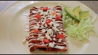 Easy Red Sauce Cheese Enchilada Recipe [upl. by Waldner484]