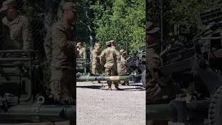 2024 Artillery Through Time 1st Firing Demonstration 105 mm Howitzer [upl. by Didi]