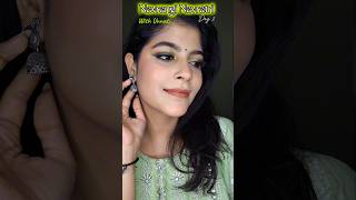 Day 2 of Navrangi Navratri💚 Celebrity inspired eye look youtubeshorts makeup navratri shortsfeed [upl. by Three]