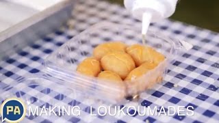 Making Loukoumades at the 2017 Greek Festival [upl. by Idham]