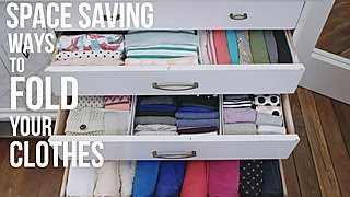 How to Fold Your Clothes to Save Space  HGTV [upl. by Nortna]