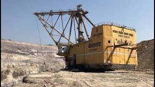 Coal mine  Giant Dragline excavator in action [upl. by Arela]