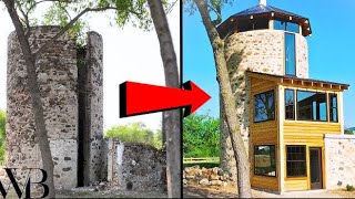 Renovating a 100yearold Silo into a Cozy Home renovation contructions woodworking diy [upl. by Eisdnyl]