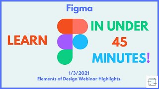 Learn Figma in 45 Minutes  march Webinar Highlights  Timmy Chunga [upl. by Auria]