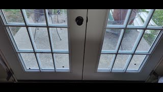 Easiest way to set French door flush bolt slide 100 perfect alignment Astragal lock double doors [upl. by Tigdirb]