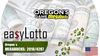 MEGABUCKS Oregon numbers Dec 12 2018 [upl. by Weitman]