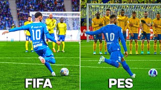 Neymar JR Free Kicks • FIFA vs PES From 2011 to 2024 [upl. by Frere279]