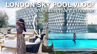 LONDON VLOG Visiting The Worlds First Floating Sky Pool  50000 Subscriber Giveaway ✨ [upl. by Hose]