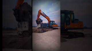 dump trucks and excavator building l [upl. by Debera]