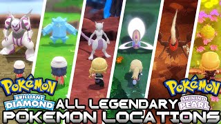 All Legendary Pokémon Locations in Pokémon Brilliant Diamond amp Shining Pearl [upl. by Eugen536]