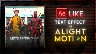 AE like text effect  Alight Motion Tutorial  2024 [upl. by Alidis]