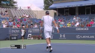 Groth Ducks Nishikori Serve In Washington 2015 [upl. by Frieder]