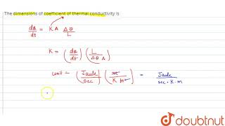 The dimensions of coefficient of thermal conductivity is [upl. by Oriana614]