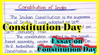 Essay on India Constitution day in english Samvidhan diwas essay in english Constitution day essay [upl. by Petty]