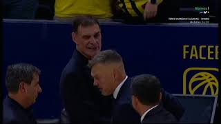 Sarunas Jasikevicius vs Giorgios Bartzokas Heated moments 2024 Oct 4 [upl. by Vassell]