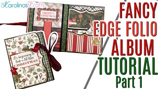 Fancy Border Folio Album using Paper Scraps Project Share Christmas Fancy Mini Album TUTORIAL Pt 1 [upl. by Efar]