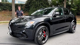 The 2022 Alfa Romeo Stelvio Quadrifoglio is a Track Weapon Grocery Getter [upl. by Tareyn]