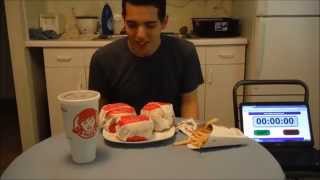 Wendys TRIPLE Triple Baconator meal Challenge [upl. by Garett]