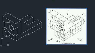 Autocad Isometric Drawing 17 [upl. by Nahtanhoj59]