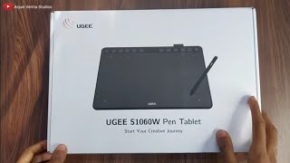 Drawing with Ugee S1060W pen tablet  best for beginners 😍 [upl. by Leoline461]