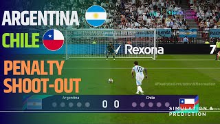 Penalty shootout ⚽ Chile  Argentina 🏆 AMERICA CUP 2024  Video game simulation [upl. by Ahtebbat445]