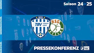 Pressekonferenz TBV Lemgo Lippe  HSG Wetzlar 190924 [upl. by Anniken]