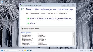 Desktop Window Manager Stopped Working and Was Closed in Windows 1110 FIXED [upl. by Peirsen]