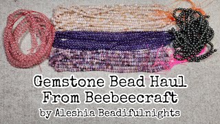 Gemstone Bead Haul From Beebeecraft For Making Tantric Malas [upl. by Alomeda802]