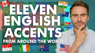 11 English Accents from Around the World in 1 Video [upl. by Nosduj]