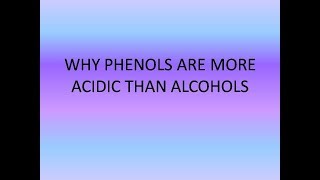 WHY PHENOLS ARE MORE ACIDIC THAN ALCOHOLS Amazing Chemistry By Mandeep Mam [upl. by Katsuyama]