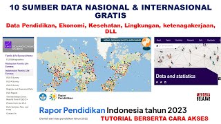 📊 DAPATKAN 10 SUMBER DATA GRATIS NASIONAL amp GLOBAL [upl. by Amoritta]