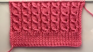 Easy 4 rows repeat knitting stitch pattern [upl. by Mencher]