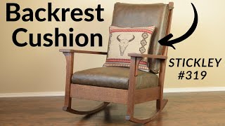 Stickley 319 Leather Backrest Upholstery Tutorial upholster Mission Antique Rocker  Rocking Chair [upl. by Vullo]