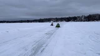 Arctic Cat Thundercat vs Yamaha SRX turbo drag race [upl. by Ileana706]