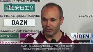 INIESTA MEETS JAPAN OLDEST FOOTBALLER INTERVIEW [upl. by Seraphina]