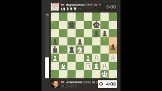 Magnus Carlsen vs Levon Aronian in Julius Baer Generation Cup Sep28 2024 [upl. by Alakcim]